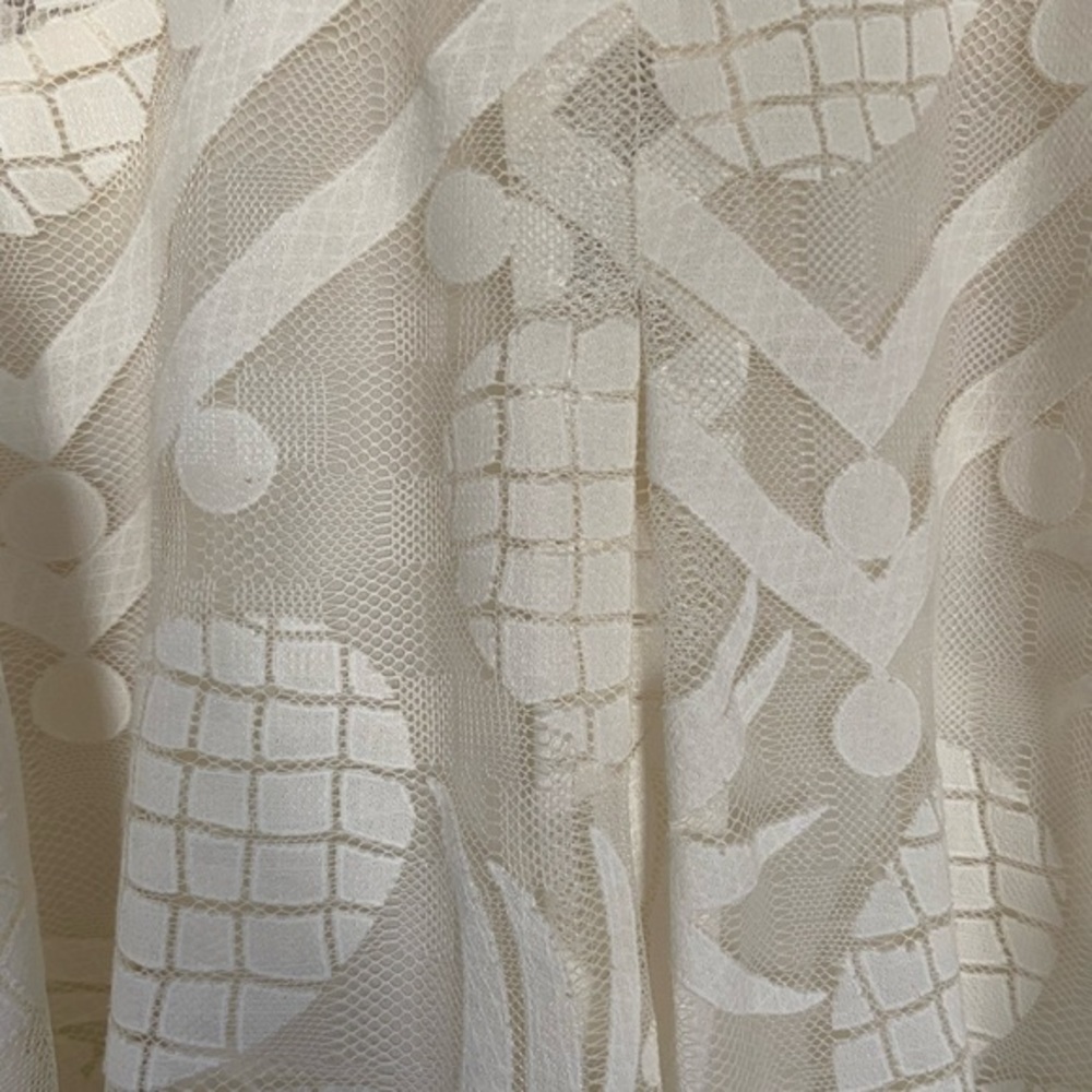 Anthropologie HD in Paris Ivory Lace Pineapple Top - Picture 4 of 12